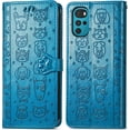 thumbnail image 2 of Wallet Case for Motorola Moto G22,Cat Dog Cartoon Cute Style with ID Card Holder PU Leather Flip Phone Cover for Motorola Moto G22 MG Blue, 2 of 13