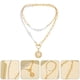 thumbnail image 3 of Collar de cadena de perlas de la cadena de perlas de doble capa 1pc collar collar pendiente (color surtido), 3 of 6