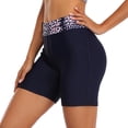 thumbnail image 4 of Women's Board Short High Waist Stretchy Swimsuit Bottom Swim Trunk, 4 of 6