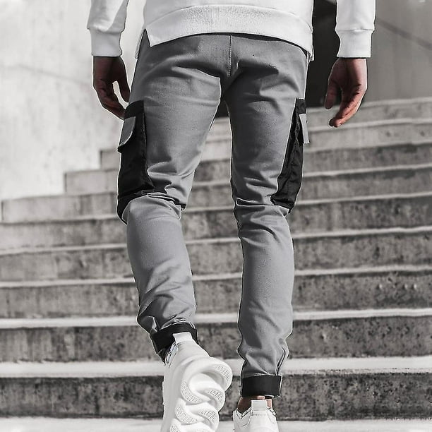 Men Casual Cargo Trousers Jogging Joggers Combat Tracksuit Bottoms