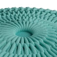 thumbnail image 4 of Pemberly Row Traditional Boho Round Fabric Knitted Pouf in Aqua Blue, 4 of 7