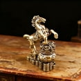 thumbnail image 6 of Small Vintage Alloy Horse Statue - Equestrian Figurine for Home and Office Decor, Elegant Tabletop Ornament and Collectible, 6 of 6