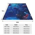 thumbnail image 3 of Fuzoiu Deep Sea Glowing Fishes Print Ultra-Soft Micro Fleece Blanket,All Seasons Flannel Throw, Lightweight Blanket for Bed, Sofa, Couch, Movie Night, Camping, and Travel-60"x50", 3 of 7