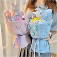 thumbnail image 2 of SMKOOP Ramo de muñecos de Peluche Sanrio Kawai Cinnamoroll for niños, Novia, Dibujos Animados creativos, Flores de Anime Kawaii, Regalos de Navidad (Color : Pink Rabbit) Pink rabbit Pink rabbit Xishao Juguetes, 2 of 2