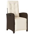 thumbnail image 3 of vidaXL Reclining Patio Chair with Footrest Outdoor Garden Furniture Poly Rattan, 3 of 83