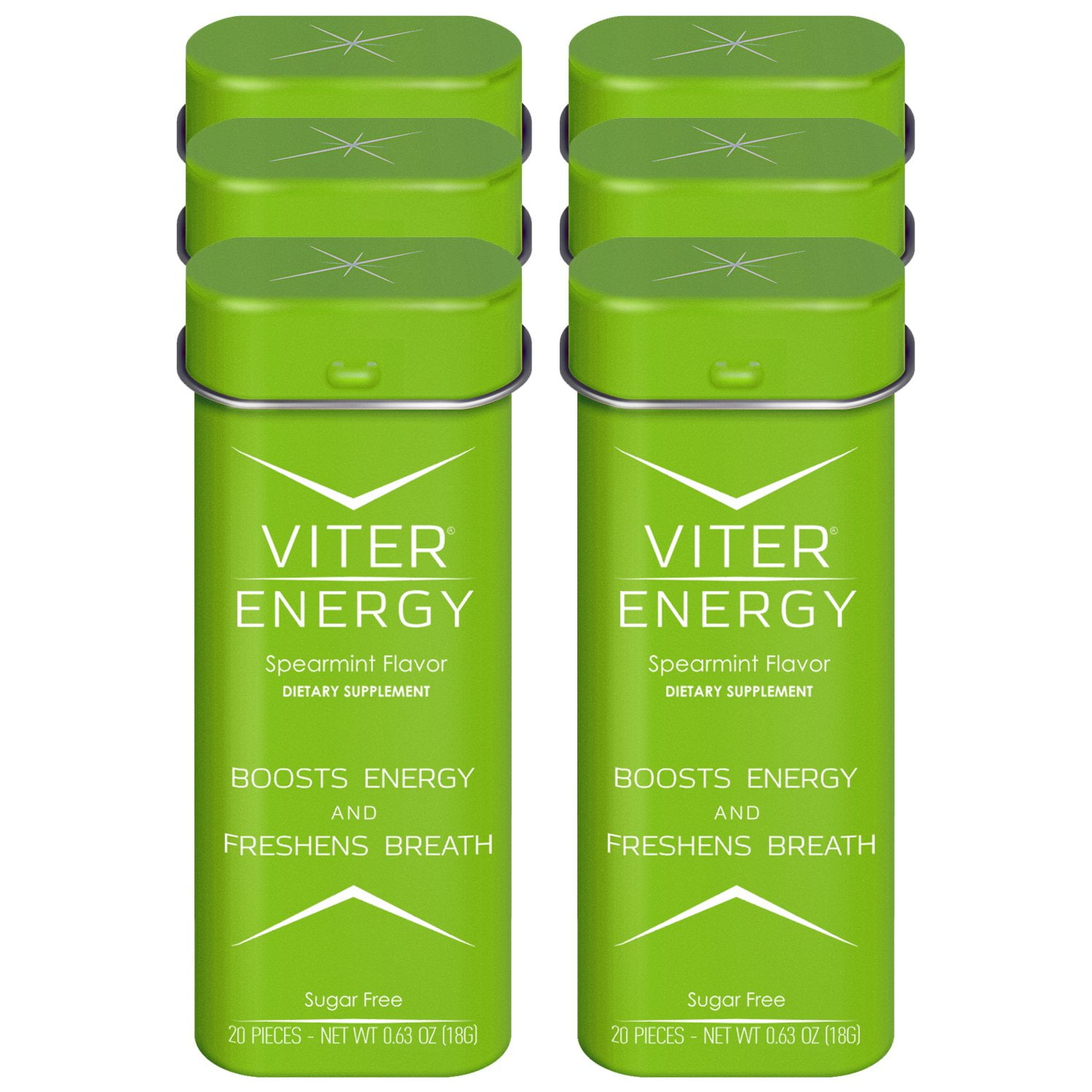 Viter Energy Spearmint Caffeinated Mints 40mg Caffeine & BVitamins
