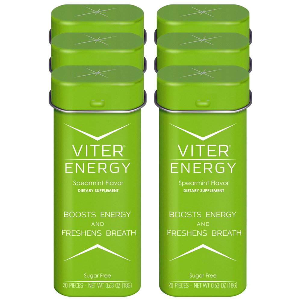 Viter Energy Spearmint Caffeinated Mints 40mg Caffeine & BVitamins