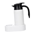 thumbnail image 2 of Taza para beber con calefaión para coche, tetera de viaje de 800ml de acero inoxidable con tapa sellada para hervidor de agua, tetera para hombre de Tetera blanca, 2 of 8