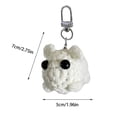 thumbnail image 2 of Hand Knitted Hamster Keychain Cute Plush Bag Charm and Key Gift for Friends, 2 of 6