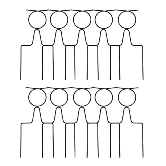 Gieenan Pack of 10 Stainless Garden Hose Guide Stakes Durability Rustproof Lawn Support