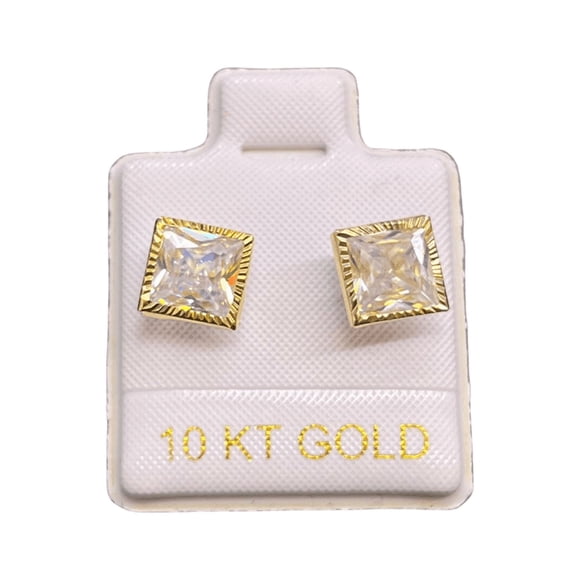 Broquel Cuadrado Bisel 10k