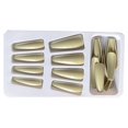 thumbnail image 1 of 1 Set French Tip Press on Manicure Kit Nails Coffin False Toe Files Glittery Stick Full Cover Ballet Style Beauty Tool DIY Decorations Type 18, 1 of 6