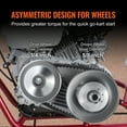 thumbnail image 3 of KFFKFF Drive Clutch, 2-8HP Engine, 2000 RPM High-Strength Drive Clutch with Asymmetric Designed Wheels & Robust Rubber Belt, Sturdy & Durable Clutch, 3 of 9