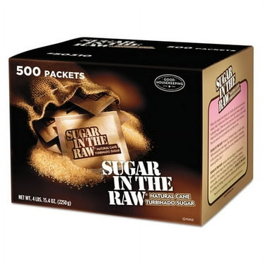Sugar in the Raw 500 Individual Packets - Natural Cane Sugar Great for Coffee