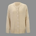 thumbnail image 2 of Cardigan Sweaters for Women 100% Cotton Button-Down Oversized Knit Outerwear Fall Tops for Women 2025, 2 of 9