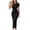 *Black, variant on Women's Short Sleeve Crew Neck Ruched Bodycon Midi Dress,Ladies Slim Fit T-Shirt Maxi Dress,Stretchy Summer Form-Fitting Long Dress For Women,Light Blue,S-XL