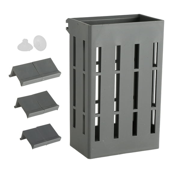 Unique Bargains Aquarium Plant Holder Fish Tank Plant Holder Aquarium Plant Holder with Hooks Suction Cup Gray 1 Set