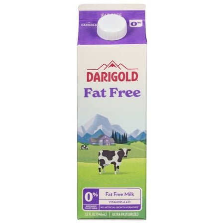 Darigold Fat Free Milk, 1 Quart, 32 fl oz Carton