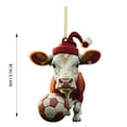 thumbnail image 3 of XWSHYW Adornos Colgantes Colgante Navideño de Acrílico con Forma de Cerdo y Coche Plano para Árbol de Navidad., 3 of 5