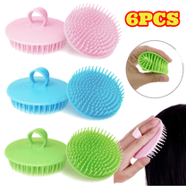 6pcs Hair Scalp Scrubber, Scalp Massager Shampoo Brush, Plastic Shower Head Dandruff Comb, Washing Scrub Brushes for Women Men