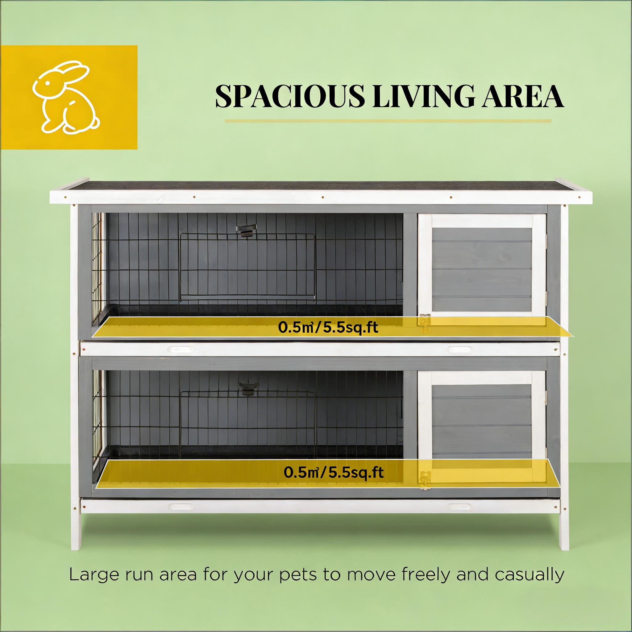 Pet House, 2-Story Large Rabbit Hutch