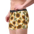 thumbnail image 2 of Yiaed Autumn Sunflowers Print Men's Soft Cotton Boxer Shorts Breathable Boxers Underwear Moisture-Wicking Underwear Stretch Boxer Briefs for Man-Large, 2 of 5
