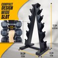 thumbnail image 4 of PRISP Support de Poids pour Haltères à 5 Niveaux - Support Vertical en A pour le Rangement de l'Ensemble de Poids, Contient 5 Paires, Support Seulement, 4 of 6