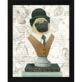 thumbnail image 2 of Emily Adams 12x14 Black Modern Wood Framed Wall Art Titled - Canine Couture Newsprint III, 2 of 6