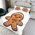 thumbnail image 3 of Gingerbread Man Themed Bed Sheet Set Three Piece Set 53x79 Inches Comfortable And Skin Friendly Unique Design Creating A Star Studded Night, 3 of 6