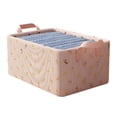 thumbnail image 4 of Caja de almacenamiento de ropa, armario bronceador, tela y lino, asa para cinturón, pantalones, edredones, caja de almacenamiento para ordenar, 4 of 5