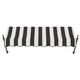 thumbnail image 2 of Awntech 5.38 Ft New Orleans Fixed Awning Canopy with Spear Arms (64.5in x 24in x 16in), Black/White Stripe, 2 of 2