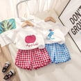 thumbnail image 4 of NIEWTR Toddler Baby Boy Girls Summer Outfit Short Sleeve T Shirt Elastic Shorts Outfits Infant Beach Casual 2Pcs Summer Pjs For 18-24 Months 2t 3t 4t 5t 6t Summer Pjs kids,6-7 Years, 4 of 4