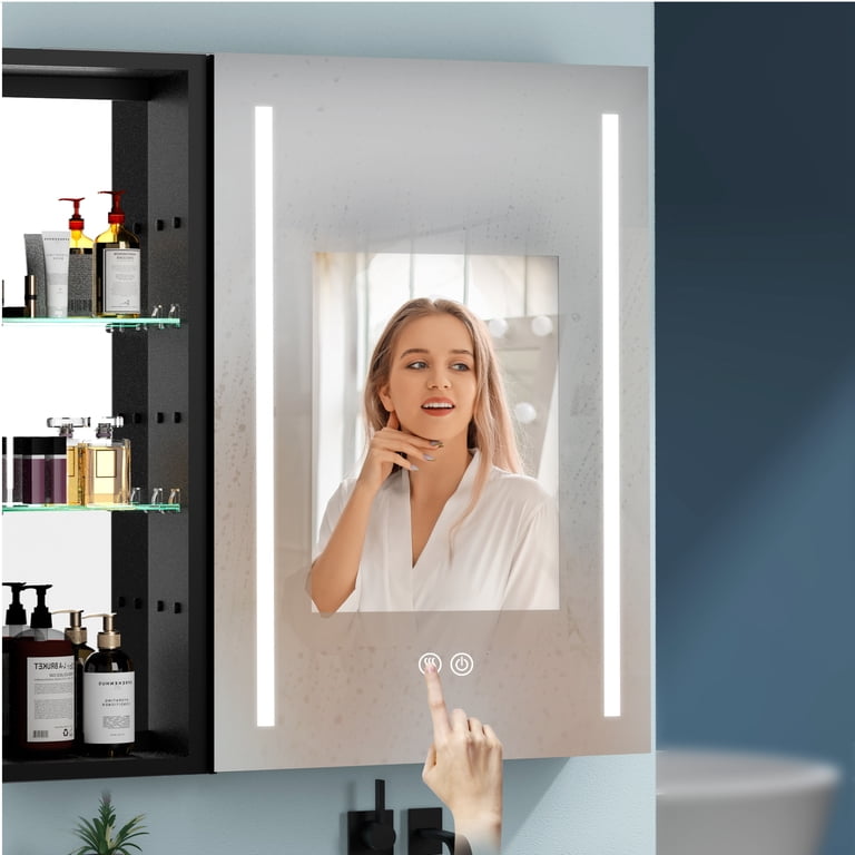 Illuminated Bathroom Cabinet With Shaver Socket | Cabinets Matttroy