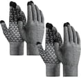 thumbnail image 1 of AWZXDE Thermal Gloves Unisex 2 Pairs Upgraded Screen Cold Weather Warm Knit For Running Driving, 1 of 8