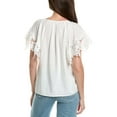thumbnail image 2 of Ramy Brook womens  Lynette Linen-Blend Top, XL, White, 2 of 3