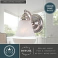 thumbnail image 5 of Standford 1 Light Brushed Nickel Bathroom Wall Fixture, 5 of 9