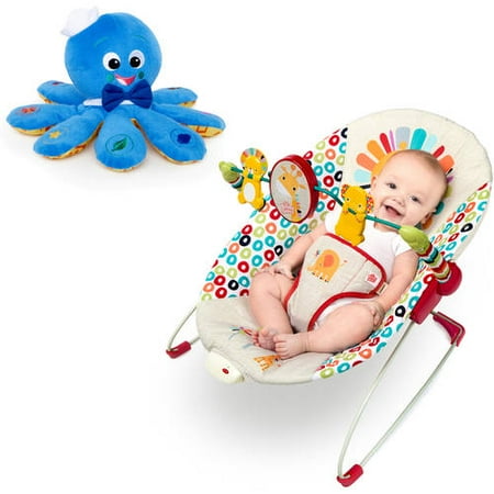 Bright Starts Playful Pinwheels Bouncer with BONUS Octoplush Toy