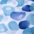 thumbnail image 3 of Cortina de Ducha Azul 180x200 cm, Tejido de Poliéster Impermeable Antimoho Lavable a Máquina Cortina de Baño Decorativa Larga para Bañera, con Ganchos de Anillas para Cortina, Pétalos de Flores Floral, 3 of 5