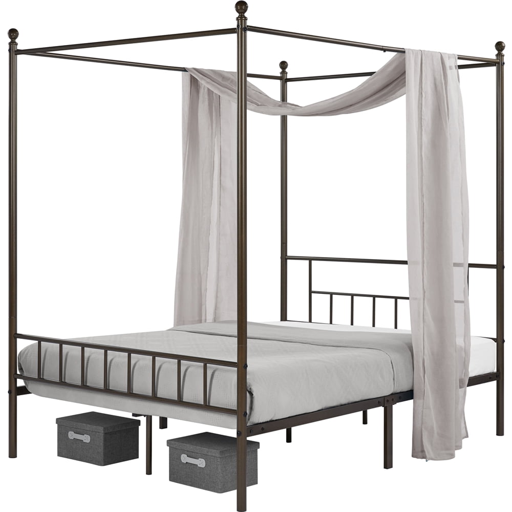 Details about   Lightweight Steel Poles Metal Canopy Frame for Twin Full Queen Cal King Size Bed 