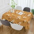 thumbnail image 5 of Wildflowers Brown Rectangle Tablecloth, Dust Proof Anti Wrinkle Wipeable Table Cloth Tabletop foration of Dinner Kitchen Wedding Holiday Party 60"x60" Decor Gift, 5 of 7