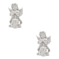 thumbnail image 4 of Guardoinrt Beautiful Resin White Angel Statue Delicate Desktop Decor Collection Window Props for Christmas prayer hold hands 2Set, 4 of 6