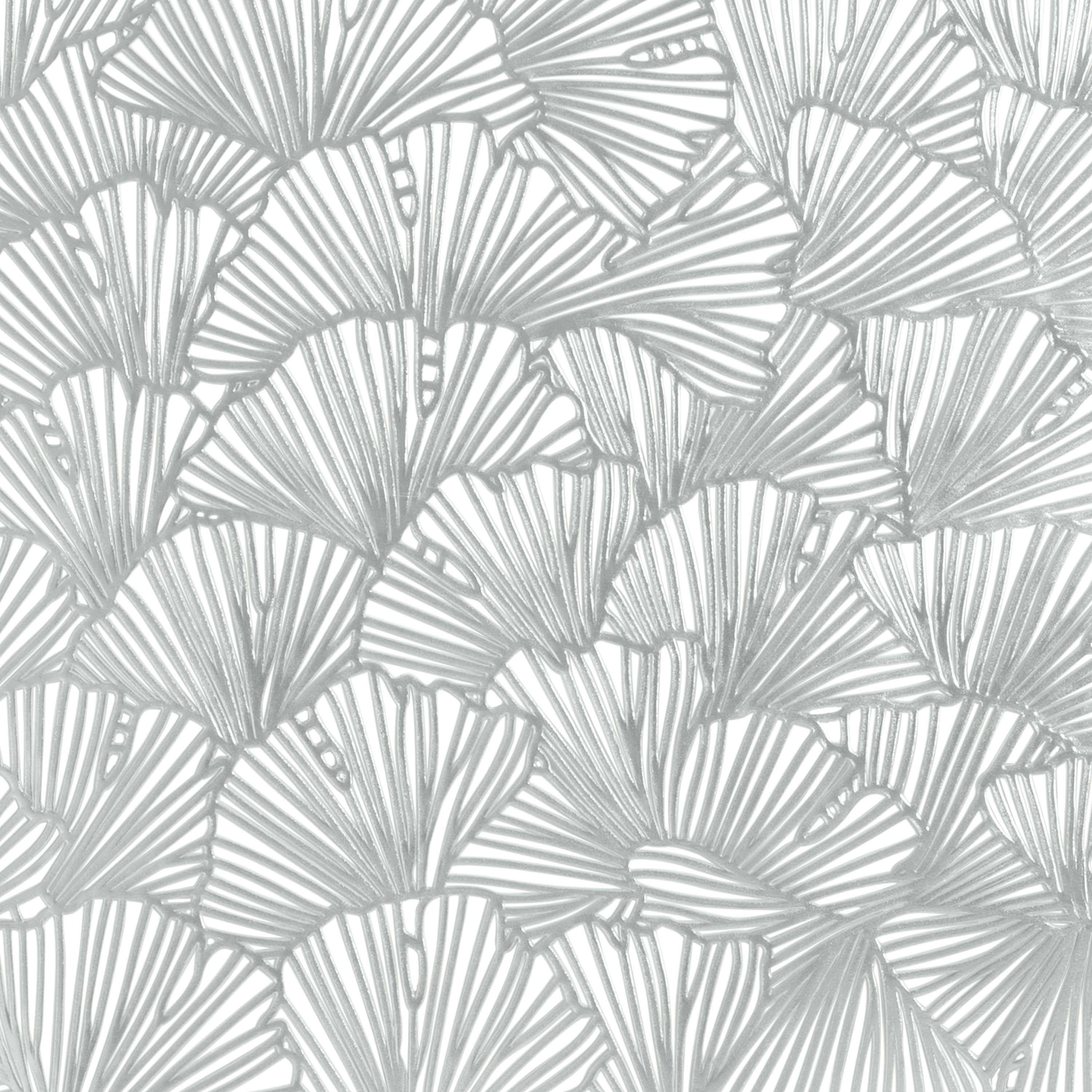 Home Details Set of Four Shell Laser Cut Table Place Mat, Silver