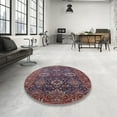 thumbnail image 4 of Ahgly Company Machine Washable Indoor Square Industrial Modern Rosy Pink Area Rugs, 7' Square, 4 of 7