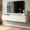 65" White, variant on HIUU 86.6" White Floating TV Stand with 16 Color LED Light,Large TV Stand with Storage,Modern Wood Wall Mounted TV Cabinet for 55 60 65 Inch TV for Living Room