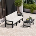 thumbnail image 7 of FUNDAZE Oversized HDPE Patio Furniture Sets,a coffee table Outdoor Conversation Set | For Patio, Poolside, Backyard Use, Black, 7 of 7