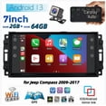 thumbnail image 1 of FENGXIH 2+64G 7in Car Stereo Compatible for Jeep Compass 2009-2017 with Carplay Android Auto GPS Navigation Android 13 Car Radio with Bluetooth Wifi FM SWC Split Screen + AHD Backup Camera Mic, 1 of 11