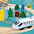 thumbnail image 3 of ziyahi Ensemble de Rails en Bois Train Miniature Jouet Cadeau Normal 33 Pcs, 3 of 8