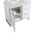 thumbnail image 4 of Fine Fixtures Opulence Collection 36 in. W x 18 in. D x 33 in. H Bathroom Vanity in White Matte with White Ceramic Sink - Chrome hardware, 4 of 8