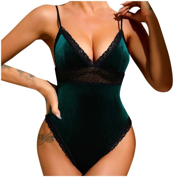 Levmjia Women Lingerie Set Bodysuit Spaghetti Straps One Piece Lingerie Outfit Multiple Colors For Romantic Nights And Special Occasions