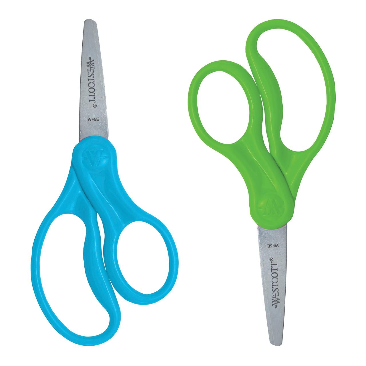 Westcott 5' Pointed Kids Scissors, 2 Pack, Assorted Colors